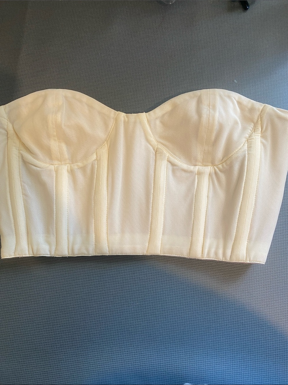 Strapless Cream Bustier Top